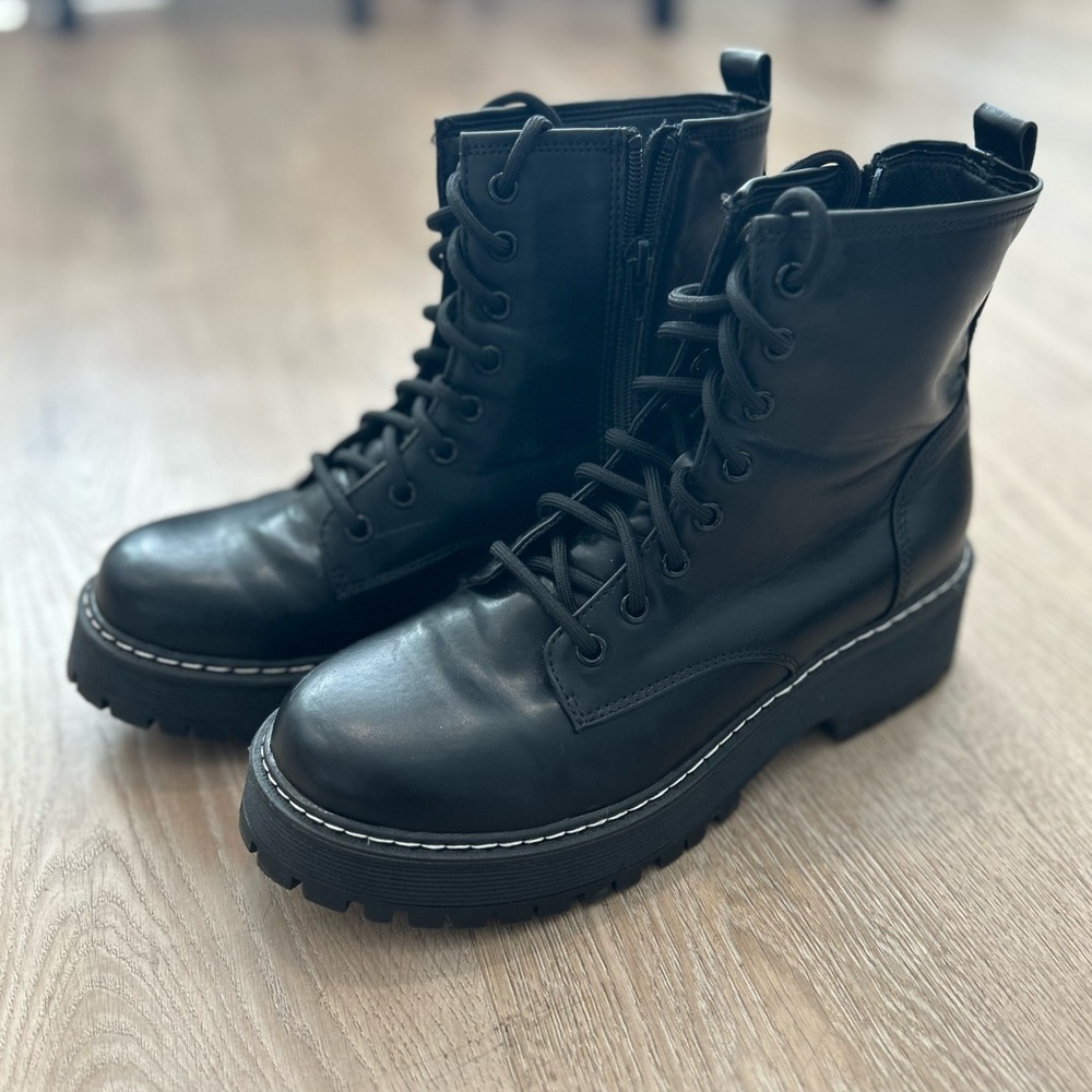 NOBO Black Combat & Moto Boots
